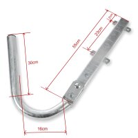 Dach&uuml;berstandshalter Koscom Stahl Rohr &Oslash; 43mm