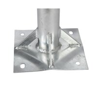 Standfu&szlig; Stahl 100cm Rohr &Oslash;60 mm, verstrebt