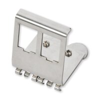 Hutschienenadapter 2 Ports f&uuml;r Keystone Edelstahl