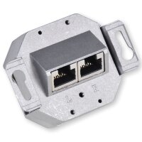 Koscom Netzwerkdose CAT 6 wei&szlig;, 2xRJ45