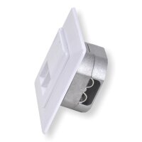 Netzwerkdose CAT 6A wei&szlig; 2xRJ45  STP, UP