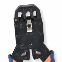 Crimpzange f. Modularstecker RJ:10/11/12/45