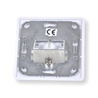 Keystone Leerdose f&uuml;r 2 Module Unterputz reinwei&szlig;