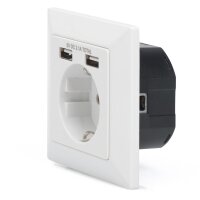 DIGITUS Steckdose UP mit 2 USB Ports