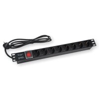 Koscom Steckdosenleiste 8fach 19" Schalter