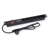 Koscom Steckdosenleiste 6fach 19" Schalter &...