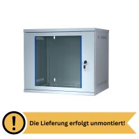 Koscom Wandschrank 19" 9HE, ZERLEGT (DIY), Grau