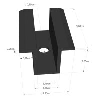 Mittelklemme Solarpanel ZSK070 schwarz eloxiert