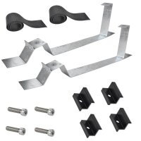 Flachdachhalter-Set 17&deg; f&uuml;r 1PV-Panel (~175x115)