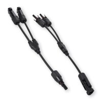 PV-Panel MC4-Y Kabel 2er SET schwarz 30cm