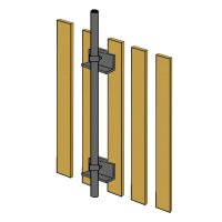 Gel&auml;nderklemmhalterung ALU Koscom 40/100