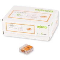 WAGO Klemme 3polig 6mm&sup2; Compact 30 Stck (221-613)