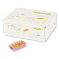 WAGO Klemme 5polig 6mm&sup2; Compact 15 Stck (221-615)