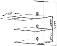 DVD und Receiver Regal DRS 103 schwarz