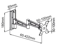 DMP LCD 302 Wandhalter silber