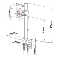 DMP LCD 350 S Tischhalter schwarz