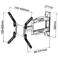 DMP PLB 171 M-SW Wandhalter schwarz